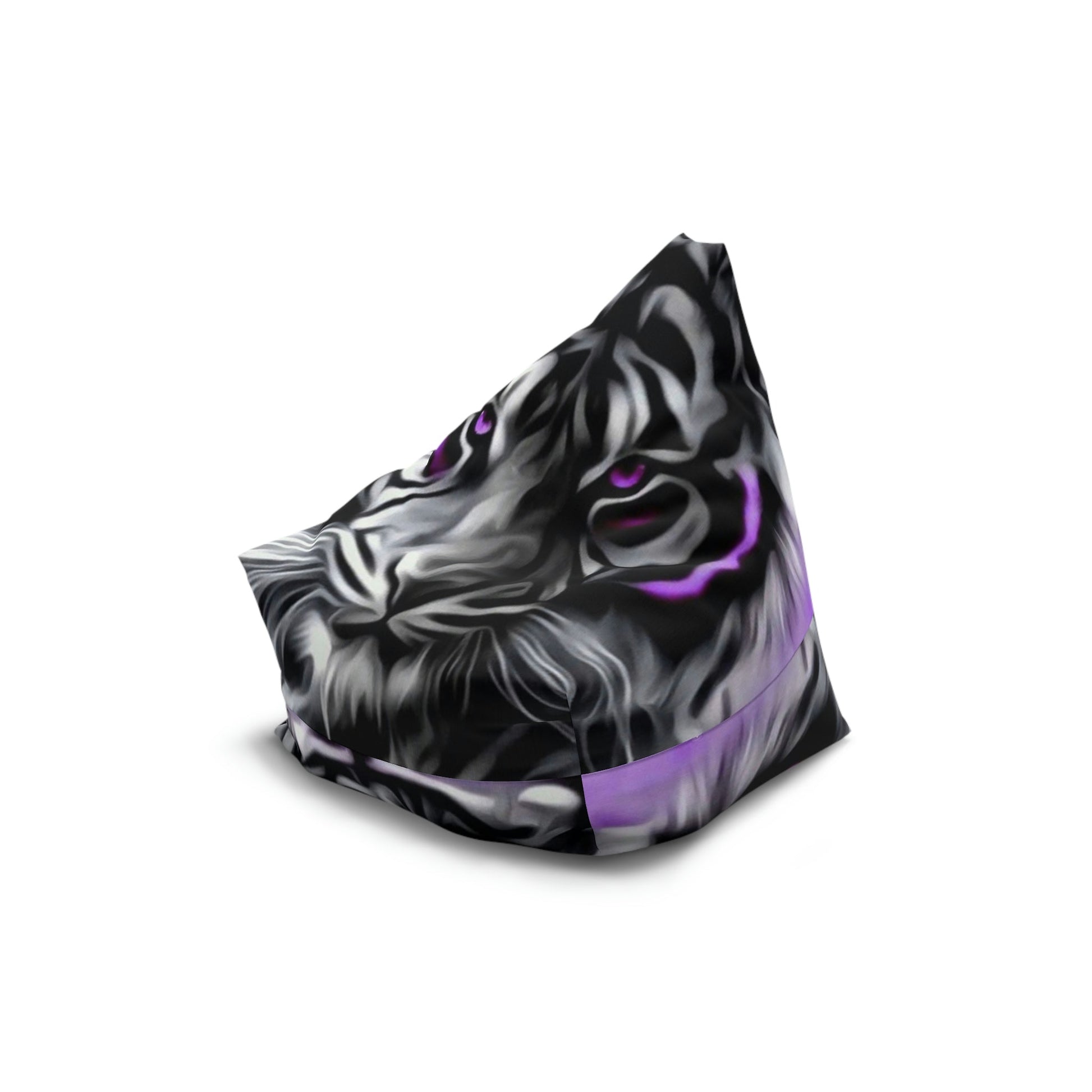 Purr-fectly Stylish: Unleash the Wild Side with a Purple Tiger Bean Bag Chair Cover! Home-clothes-jewelry