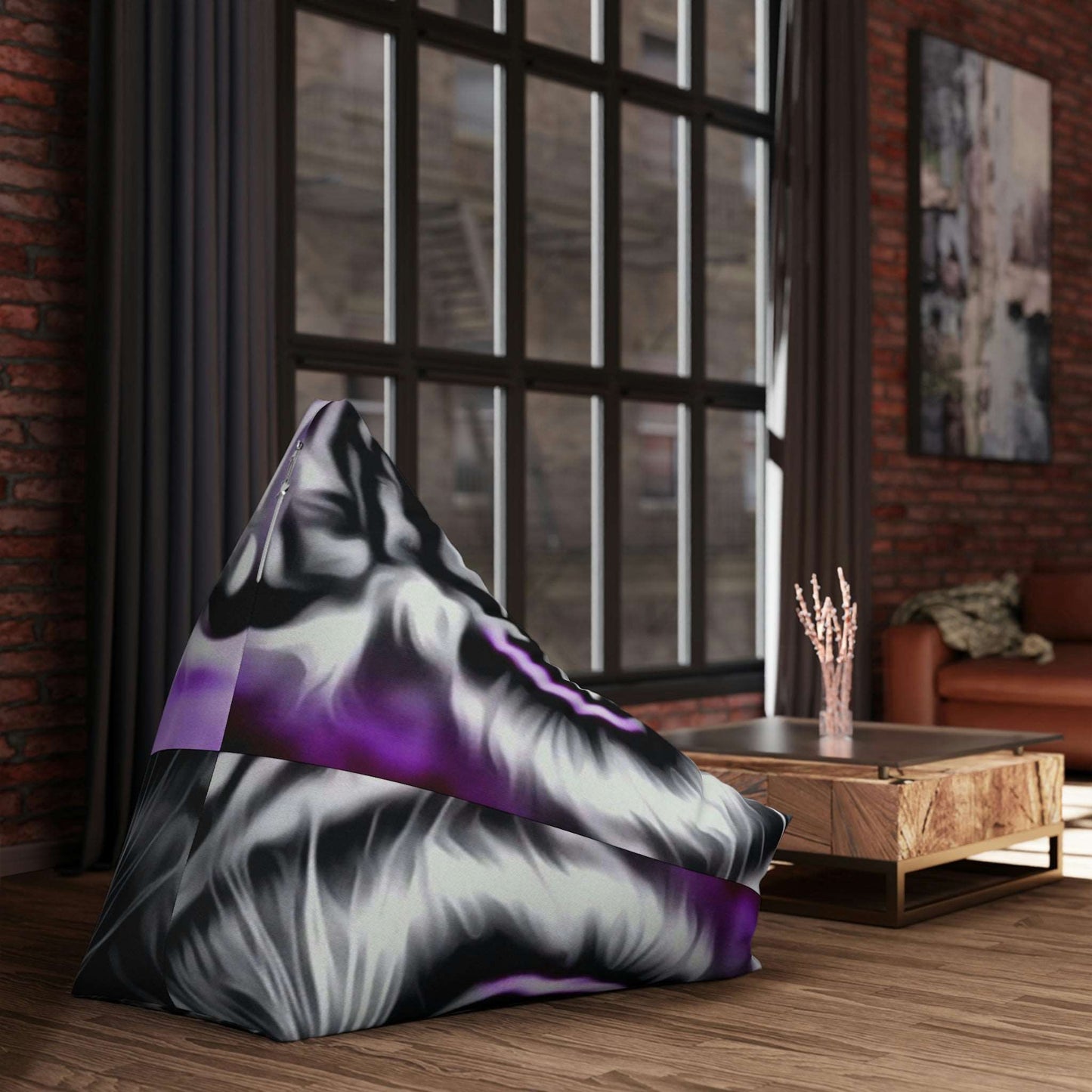 Purr-fectly Stylish: Unleash the Wild Side with a Purple Tiger Bean Bag Chair Cover! Home-clothes-jewelry