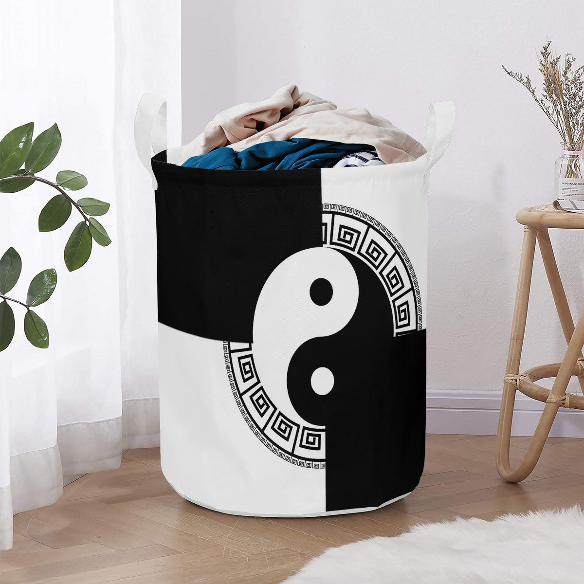 Round Laundry Basket Yin yang