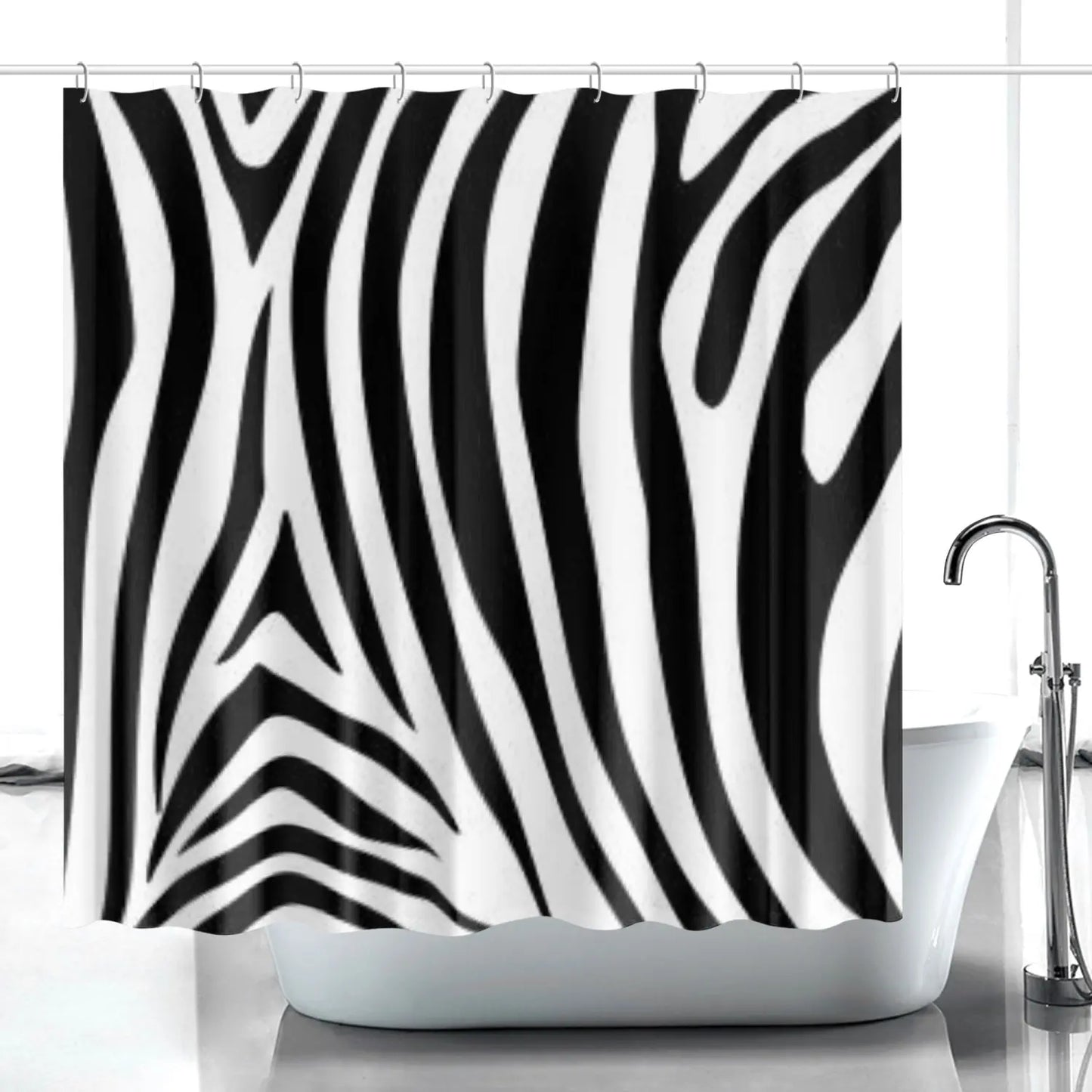 Quick-drying Shower Curtain Black and White Home-clothes-jewelry