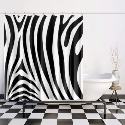 Quick-drying Shower Curtain Black and White Home-clothes-jewelry