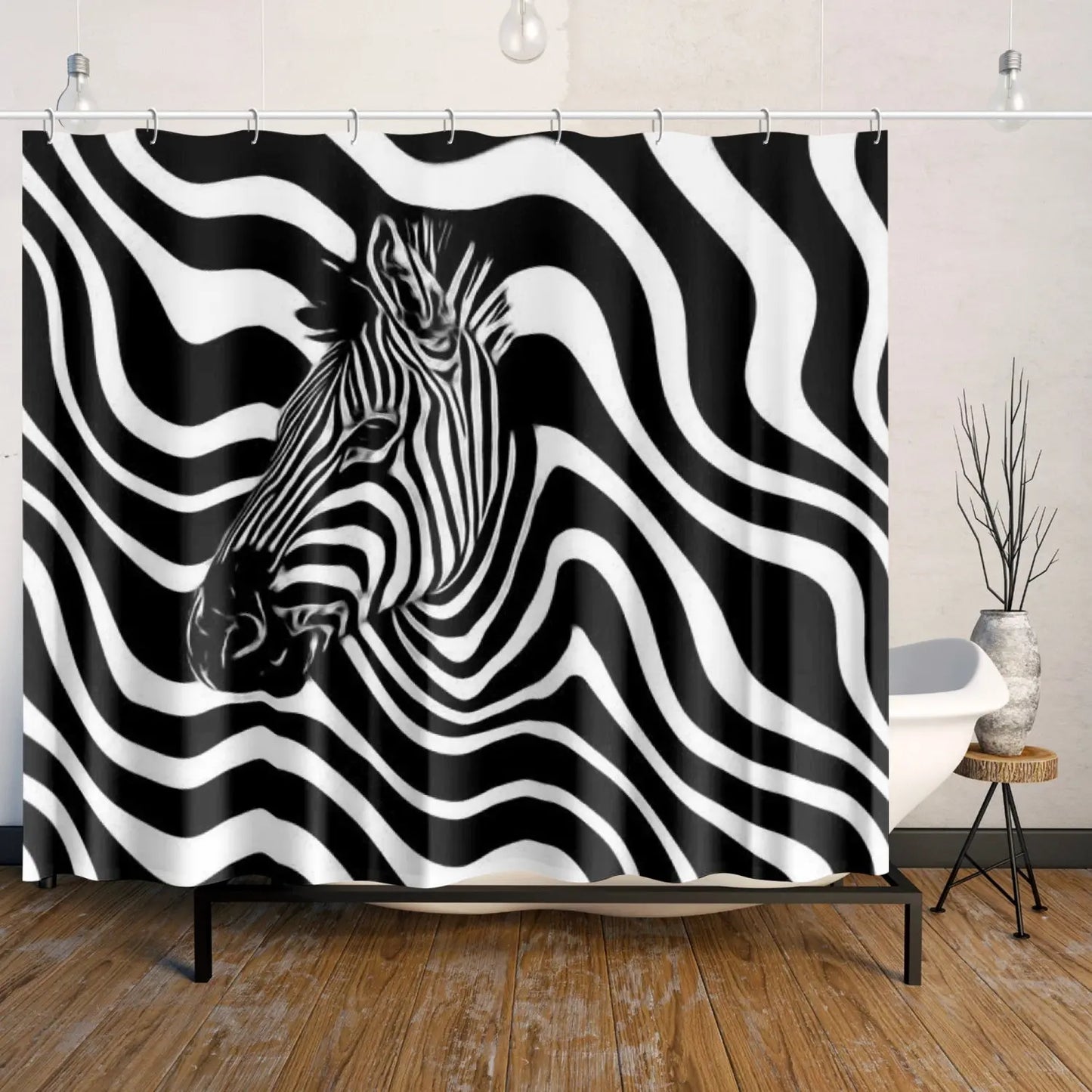 Quick-drying Shower Curtain Zebra Home-clothes-jewelry