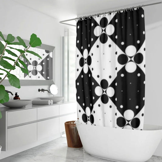 Quick-drying Shower Curtain black and white combination Home-clothes-jewelry