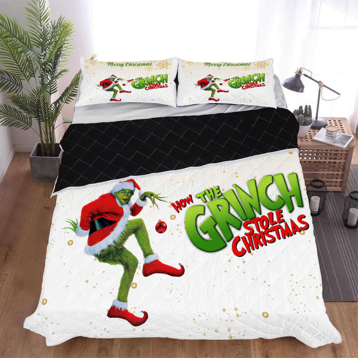 Quilt Bed Set Grinch Home-clothes-jewelry