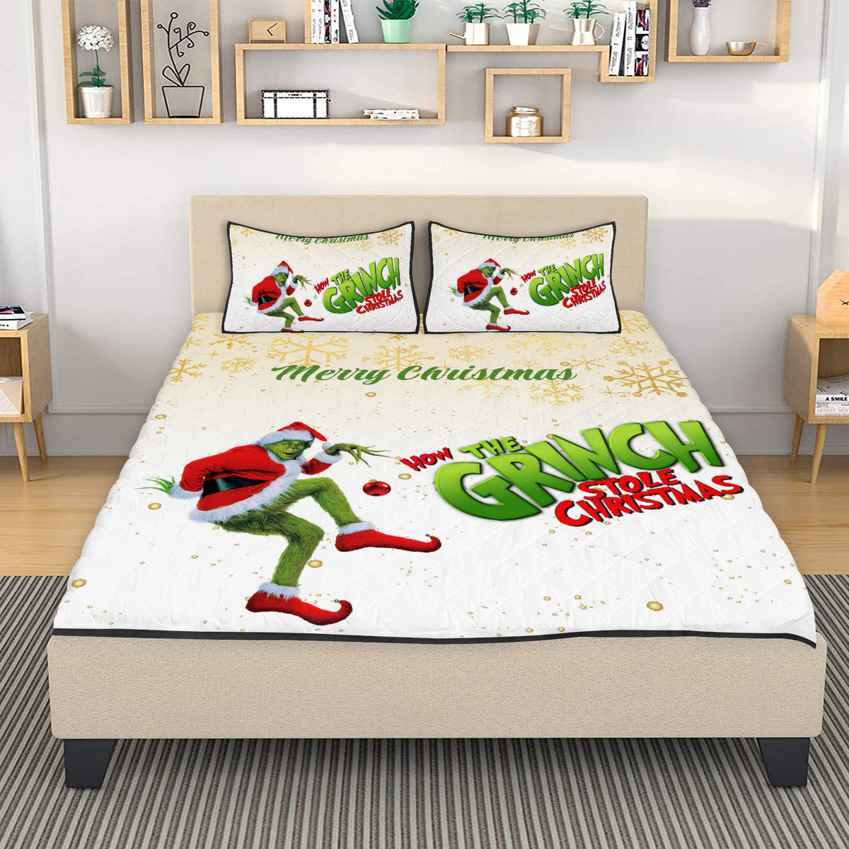 Quilt Bed Set Grinch Home-clothes-jewelry