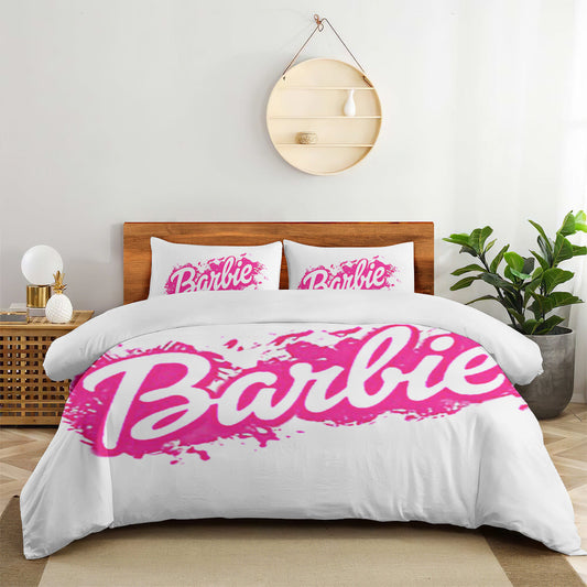 Quilt Cover Four-Piece Set (Double-Sided Printing) | Polyester - barbie Home-clothes-jewelry