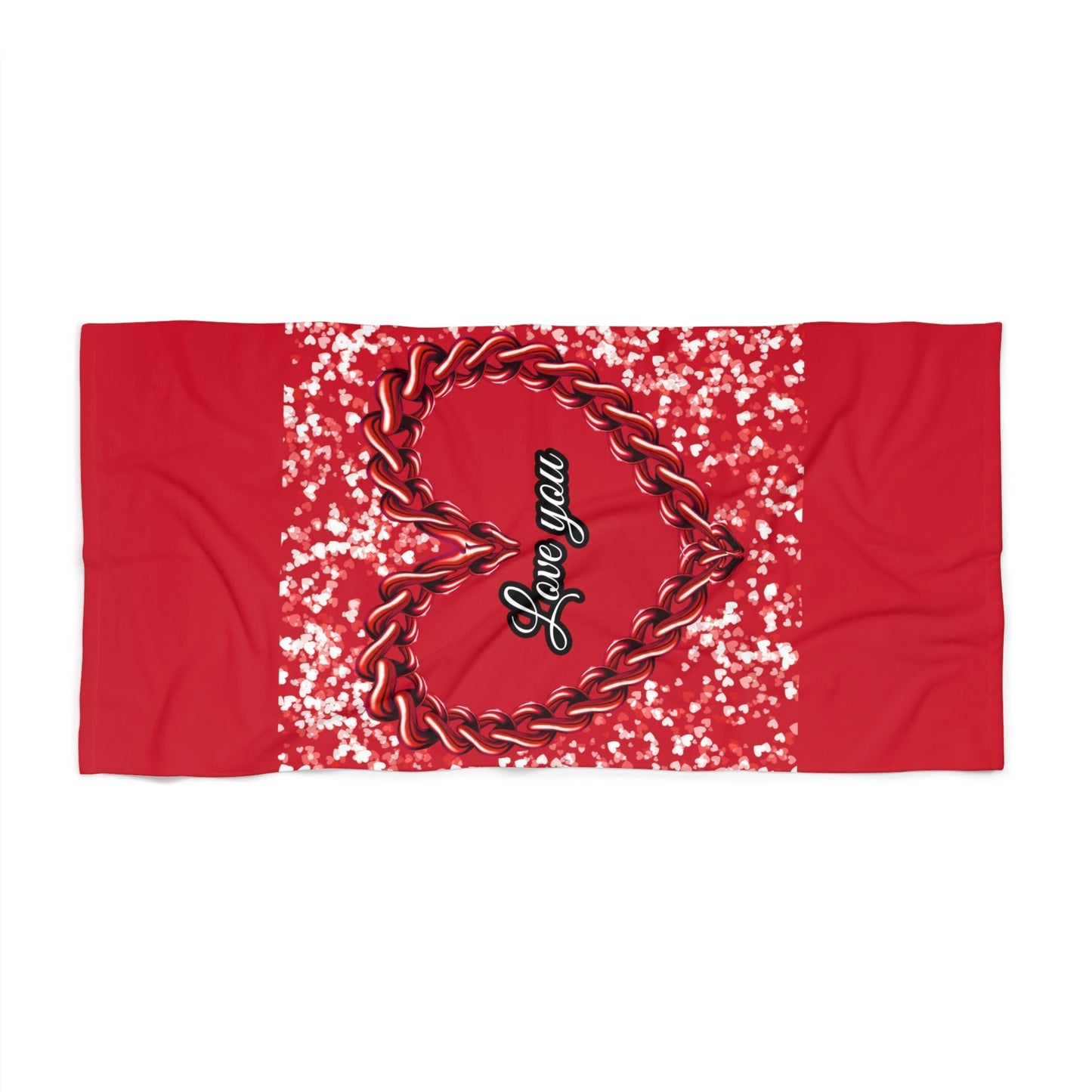 Red Beach Towel Love Home-clothes-jewelry