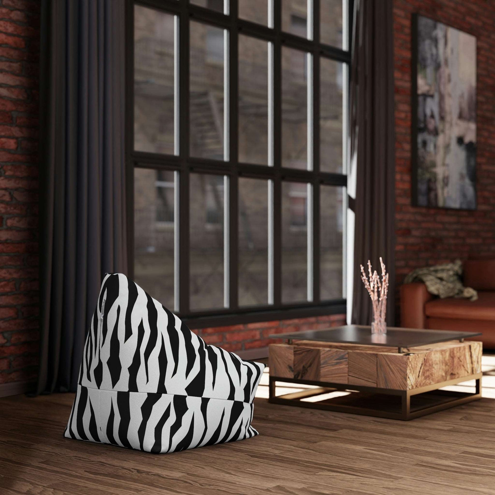 Roaring Style: Unleash Your Home's Wild Side with a Tiger-Print Bean Bag Chair Cover Home-clothes-jewelry