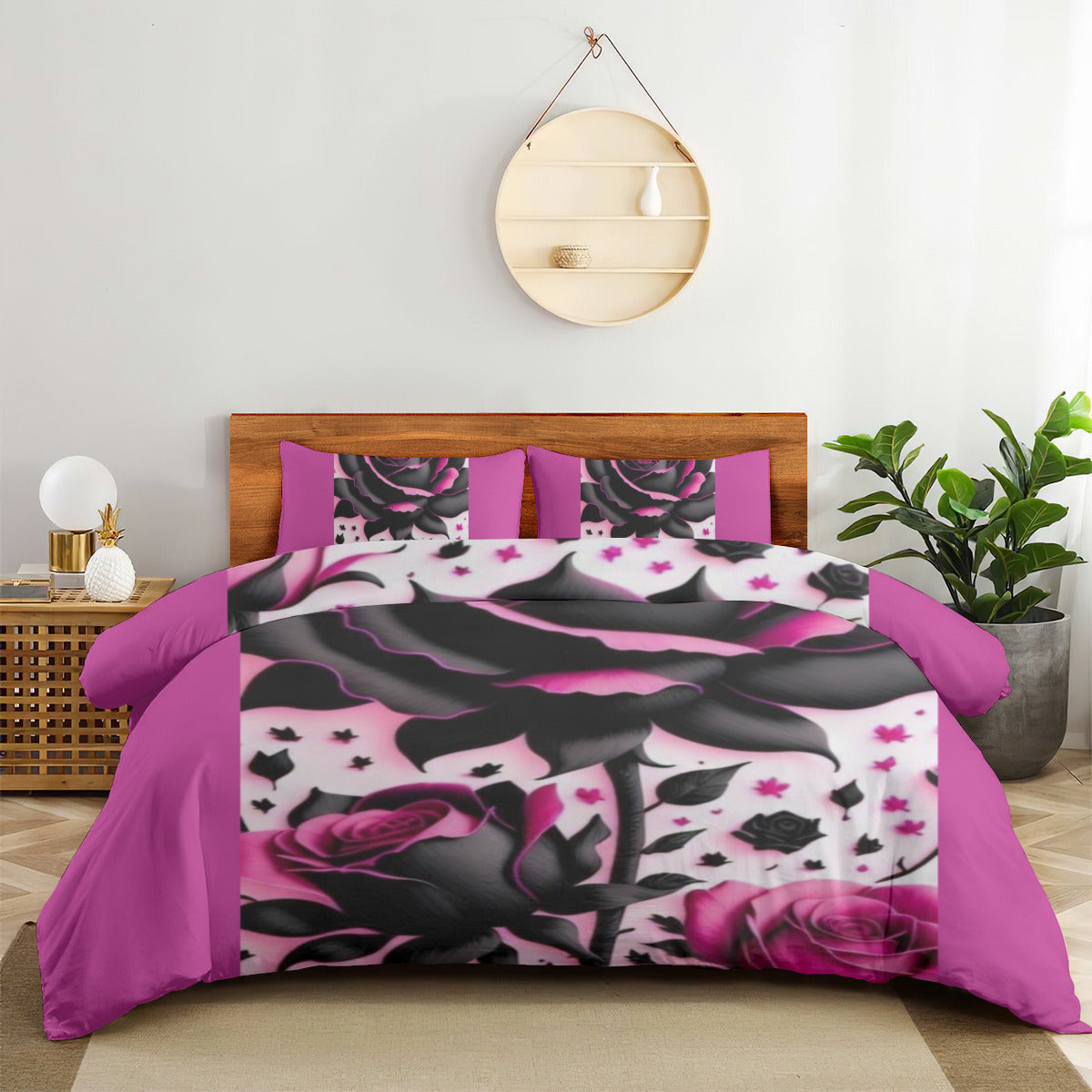 Roses purple Bedding Set Home-clothes-jewelry