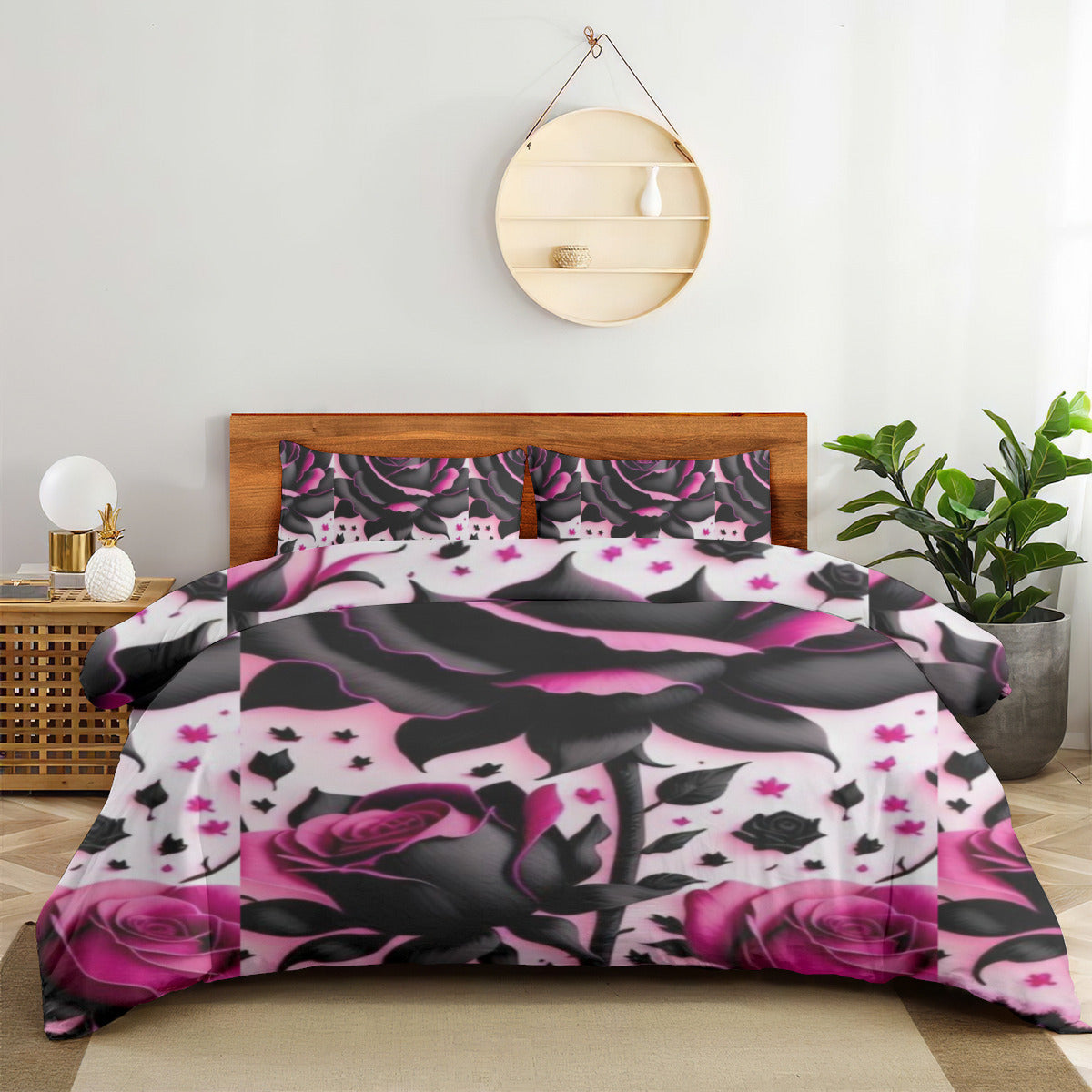 Roses purple Bedding Set Home-clothes-jewelry