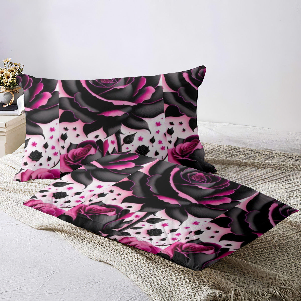 Roses purple Bedding Set Home-clothes-jewelry