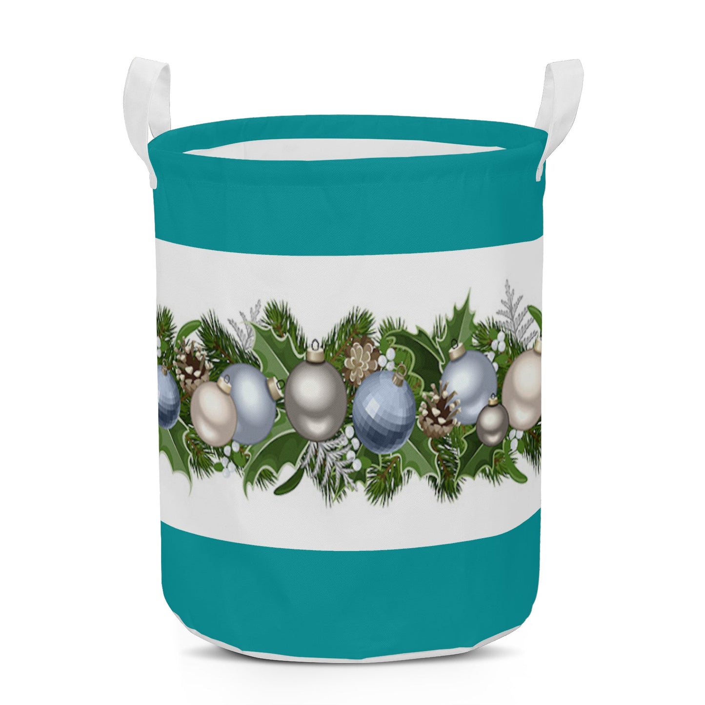 Round Laundry Basket Christmas balls smaragd Home-clothes-jewelry