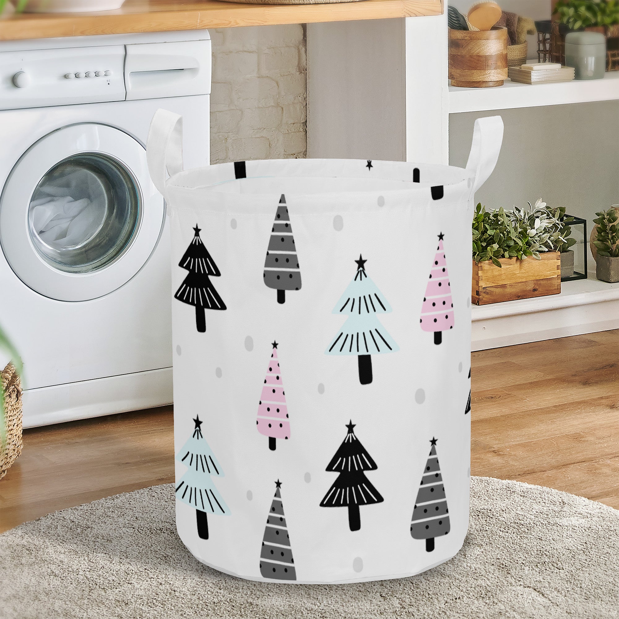 Round Laundry Basket Christmas trees Home-clothes-jewelry