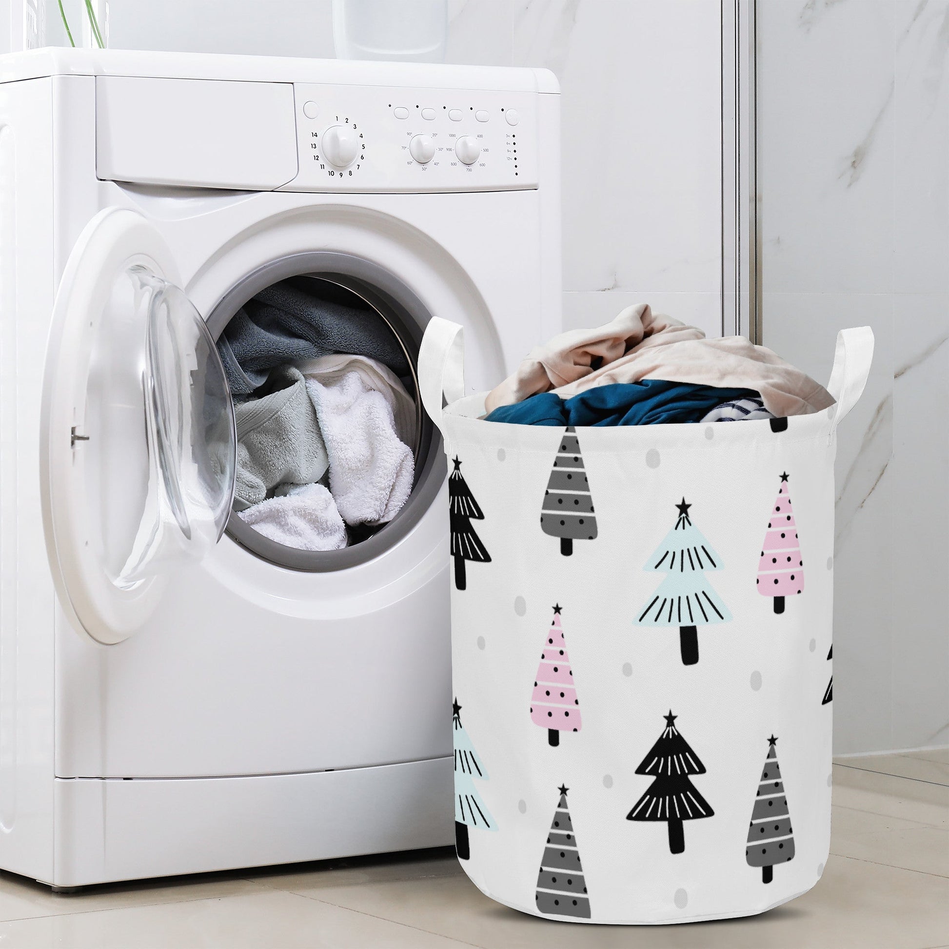 Round Laundry Basket Christmas trees Home-clothes-jewelry