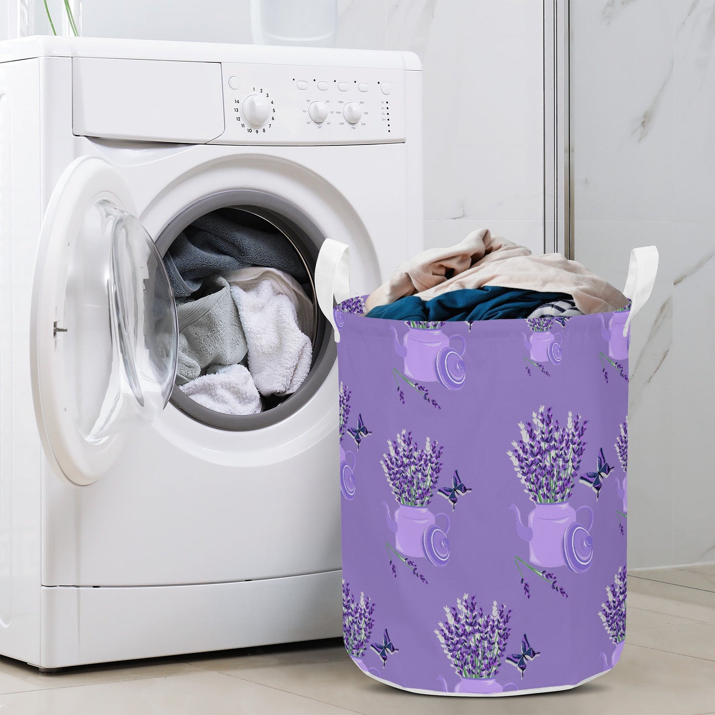 Round Laundry Basket Lavender decoration Home-clothes-jewelry