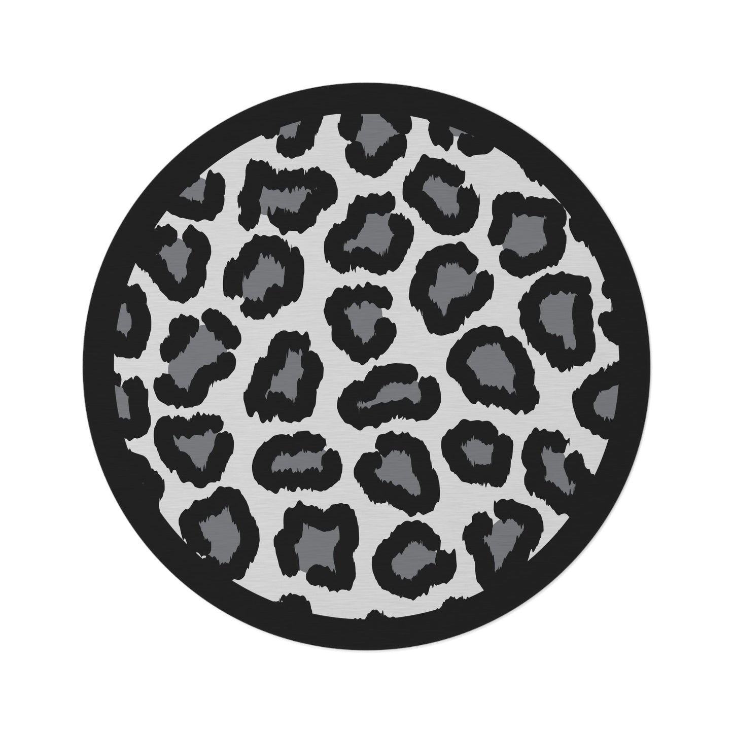 Round Rug Leopard print on black Home-clothes-jewelry