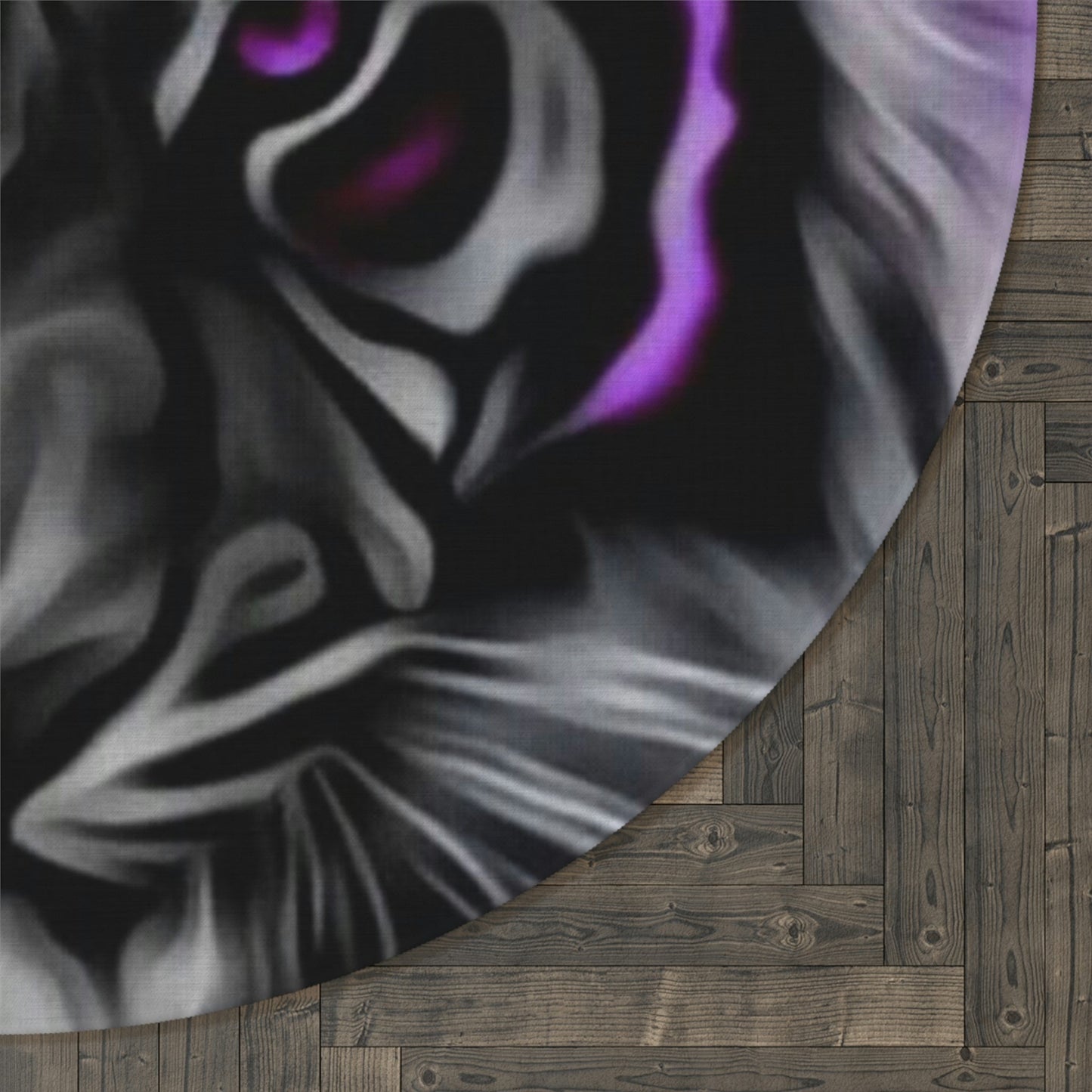 Round Rug Purple Tiger Home-clothes-jewelry