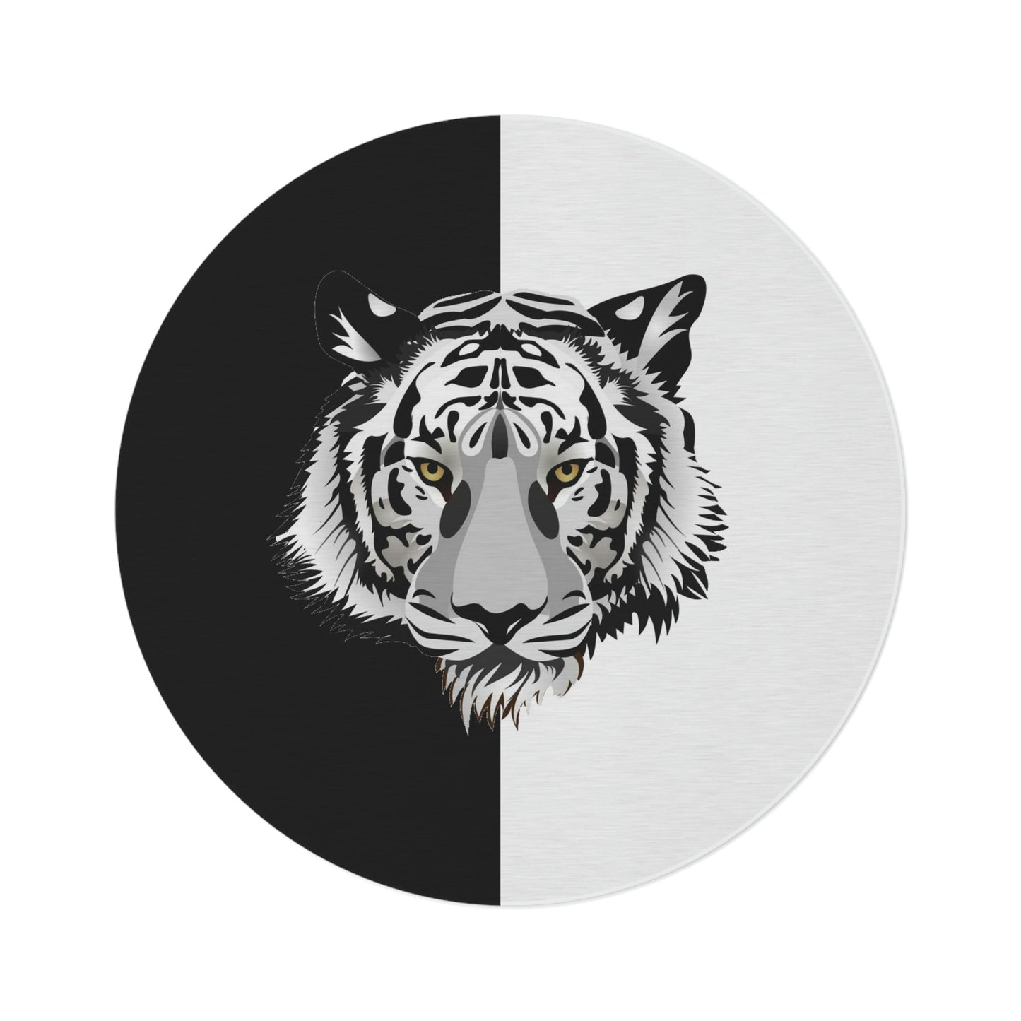 Round Rug Tiger Black White Home-clothes-jewelry