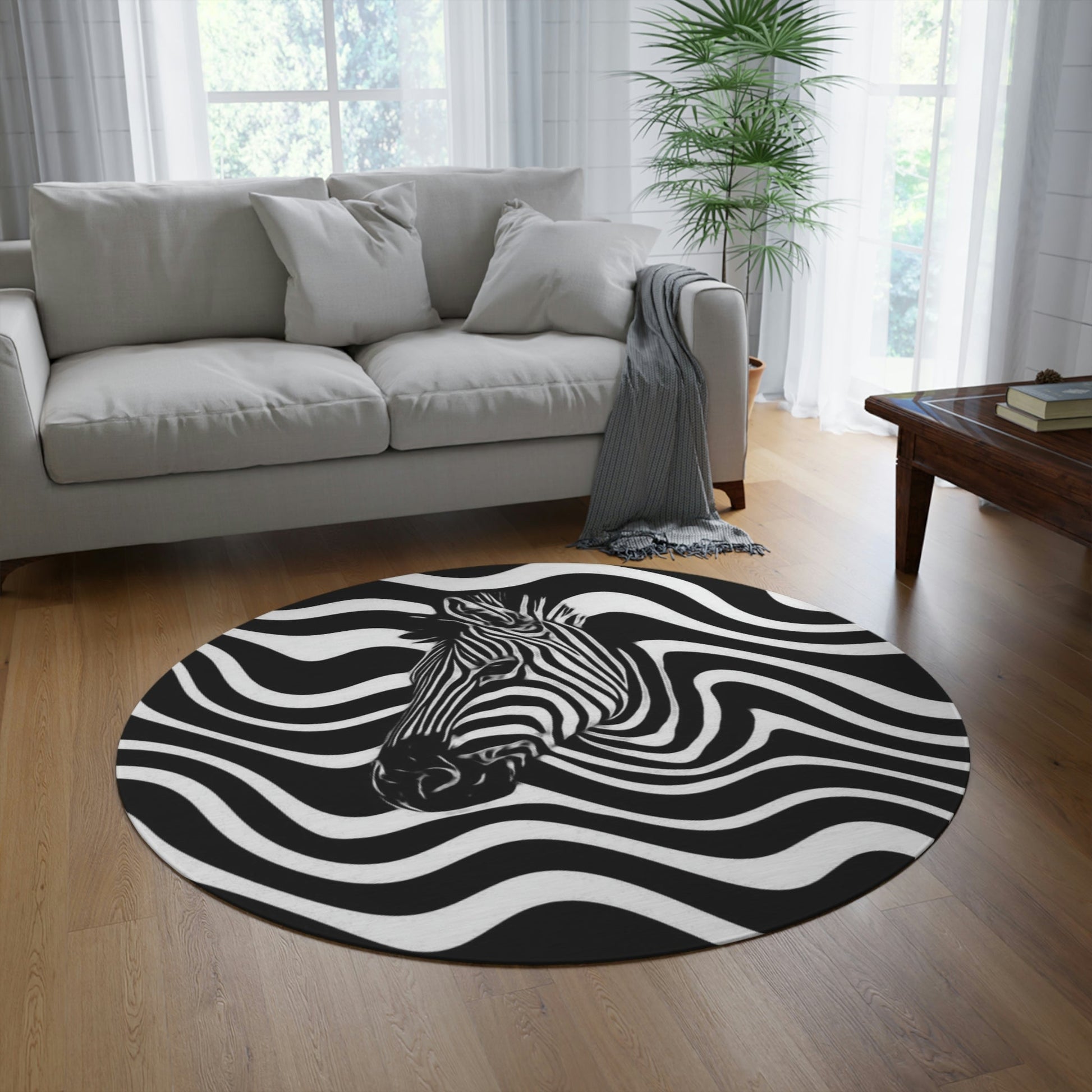 Round Rug Zebra Home-clothes-jewelry