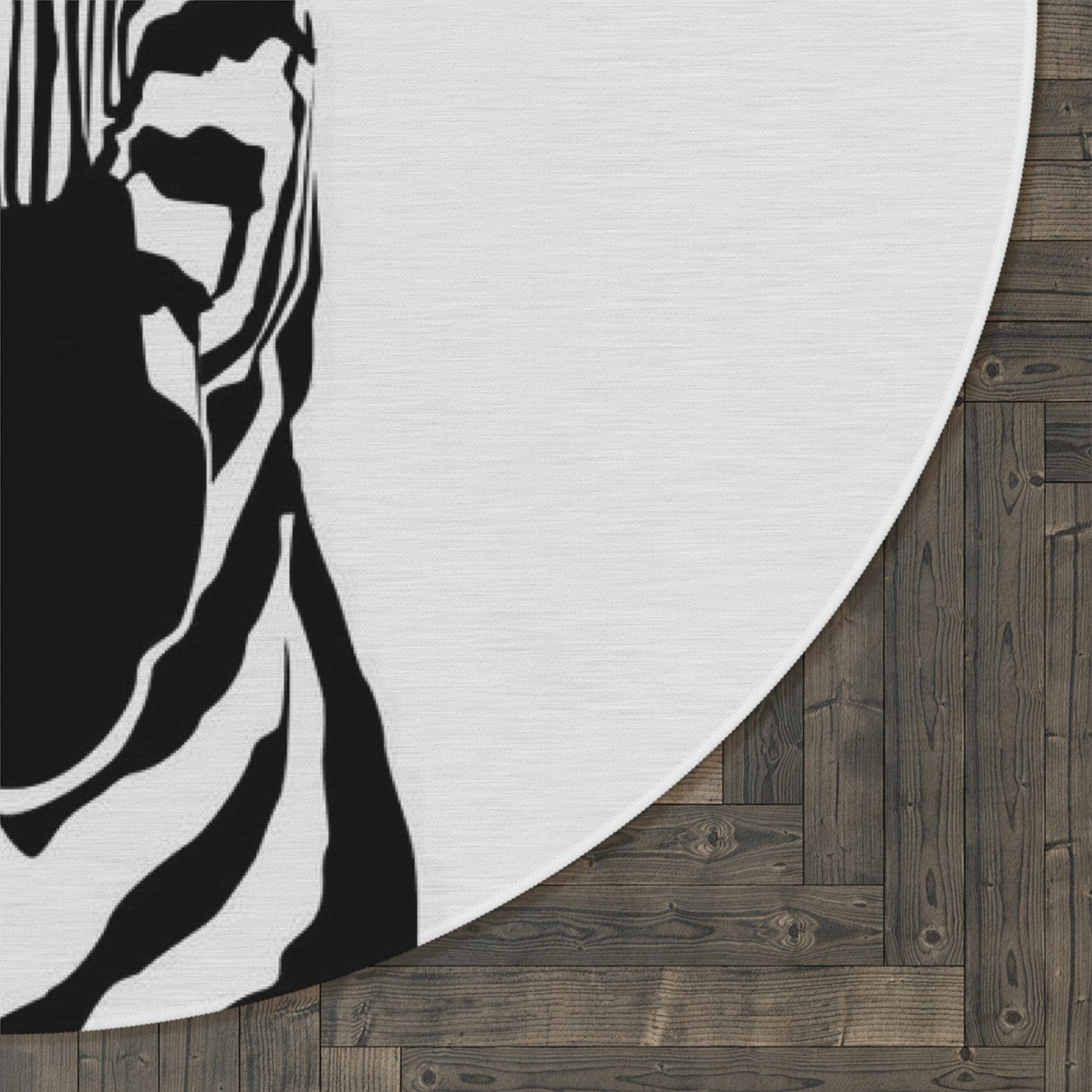 Round Rug Zebra black white Home-clothes-jewelry