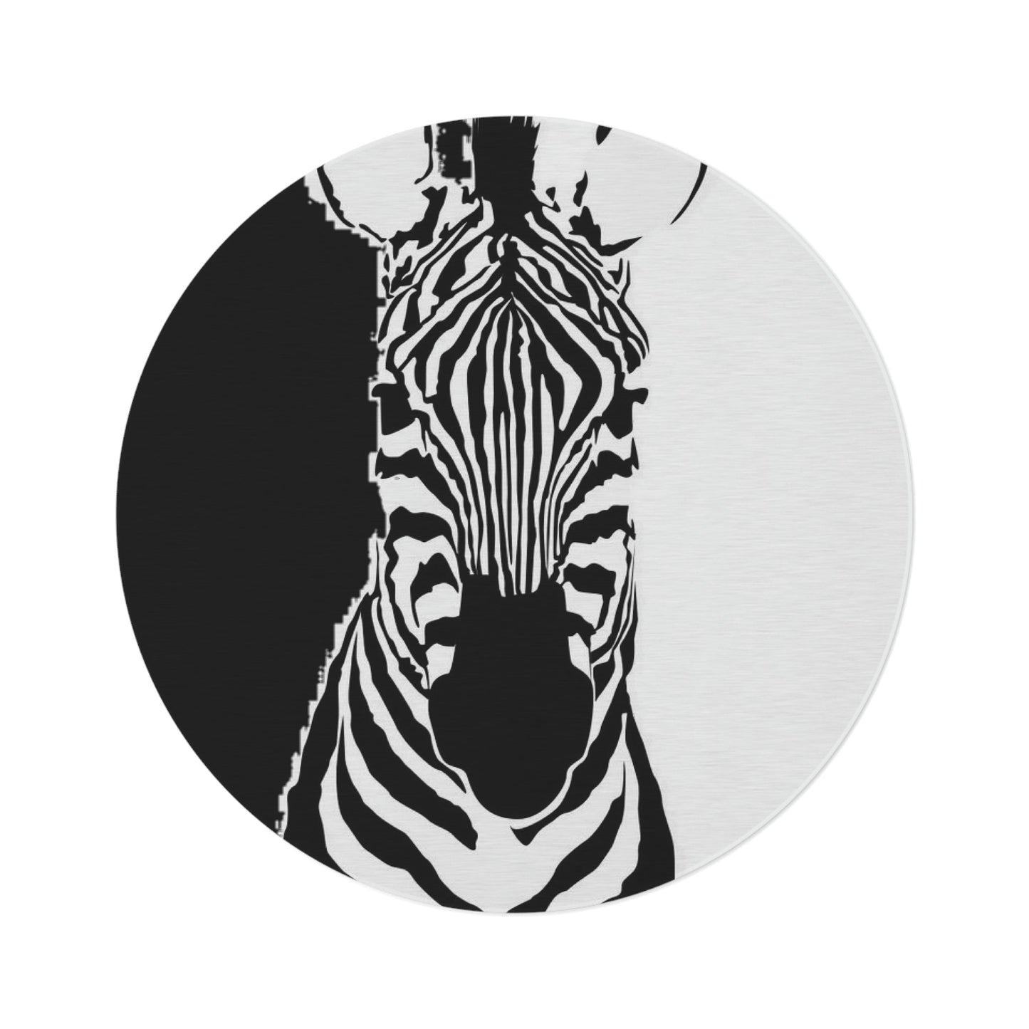 Round Rug Zebra black white Home-clothes-jewelry