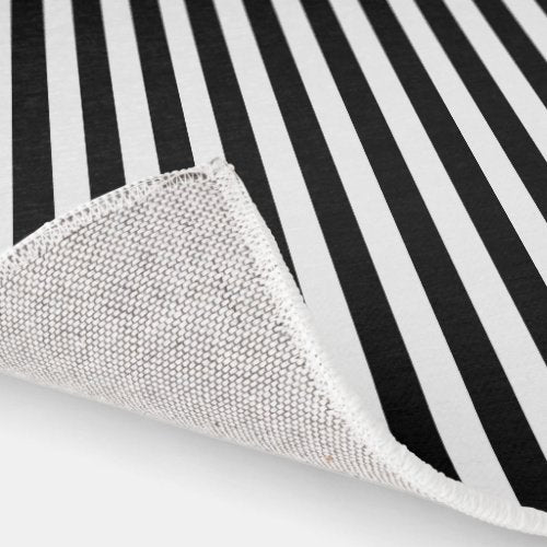 Rug Black and White Stripes 12' x 9' Home-clothes-jewelry