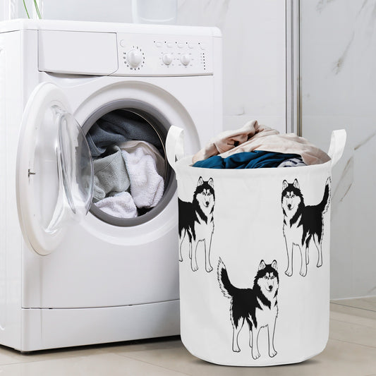 SF_D98 Round Laundry Basket Husky Home-clothes-jewelry