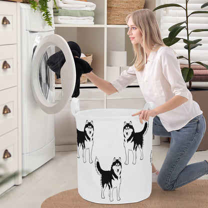 SF_D98 Round Laundry Basket Husky Home-clothes-jewelry