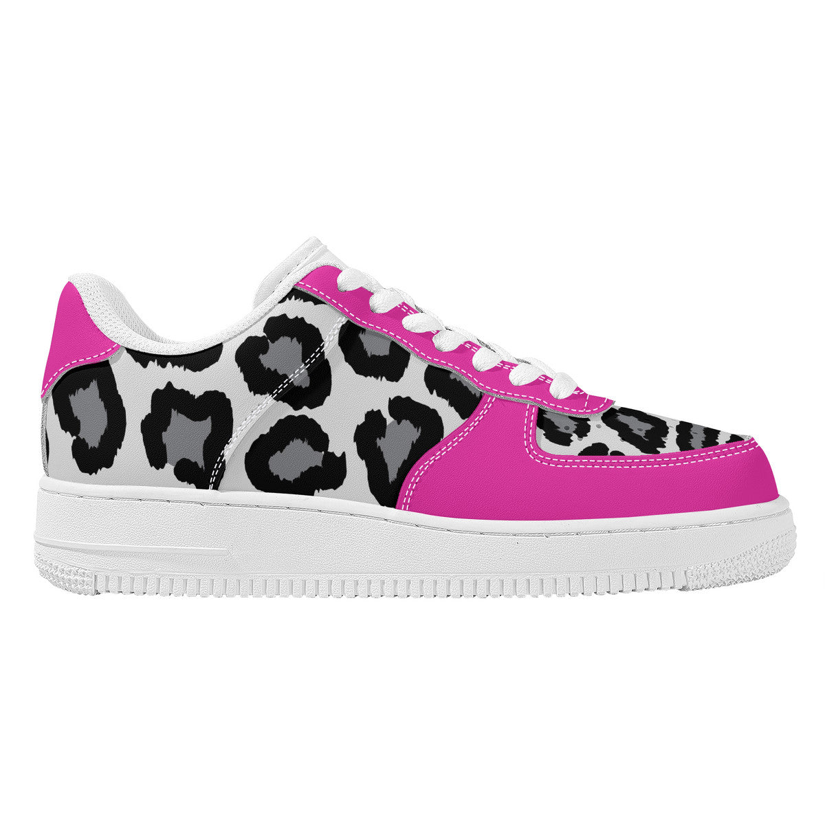 Low Top Unisex Sneaker Leopard print and Pink decoration