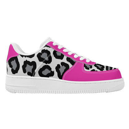 Low Top Unisex Sneaker Leopard print and Pink decoration