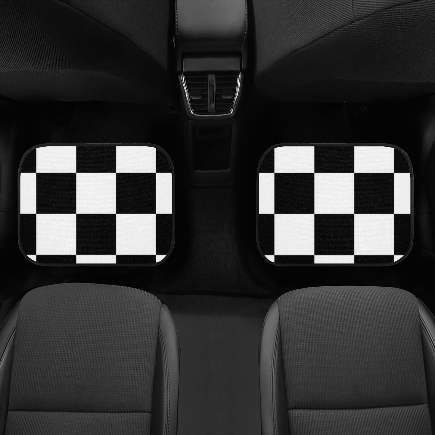 Car Mats Black White