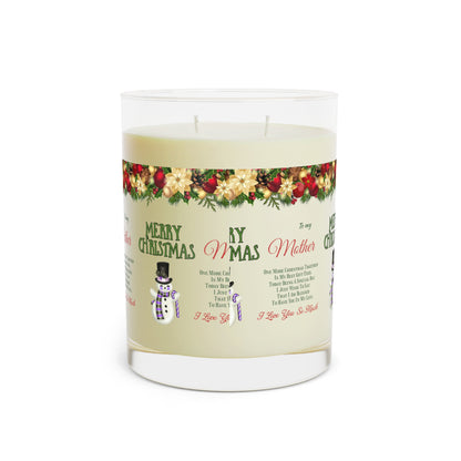 Scented Candle - Full Glass, 11oz Merry Christmas to my Mother Home-clothes-jewelry