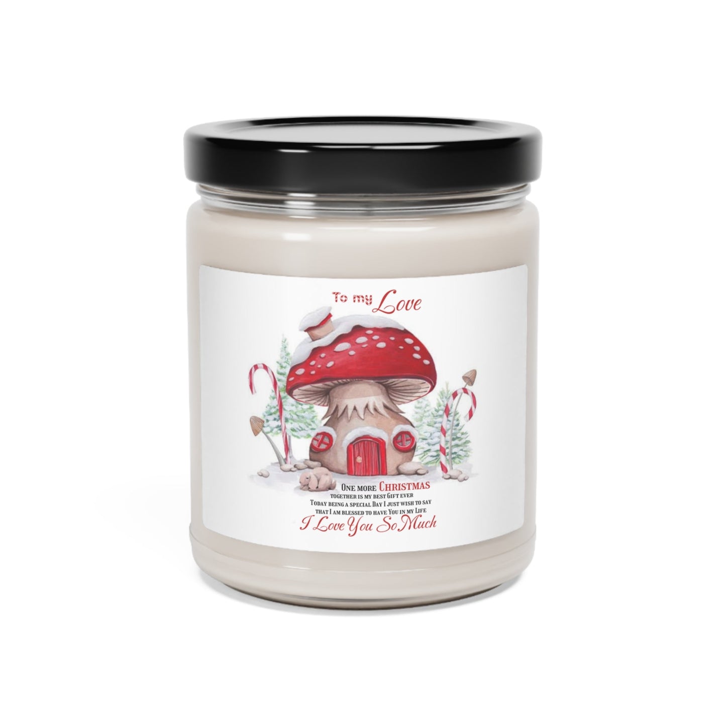 Scented Soy Candle, 9oz Christmas decoration I love You so much Home-clothes-jewelry