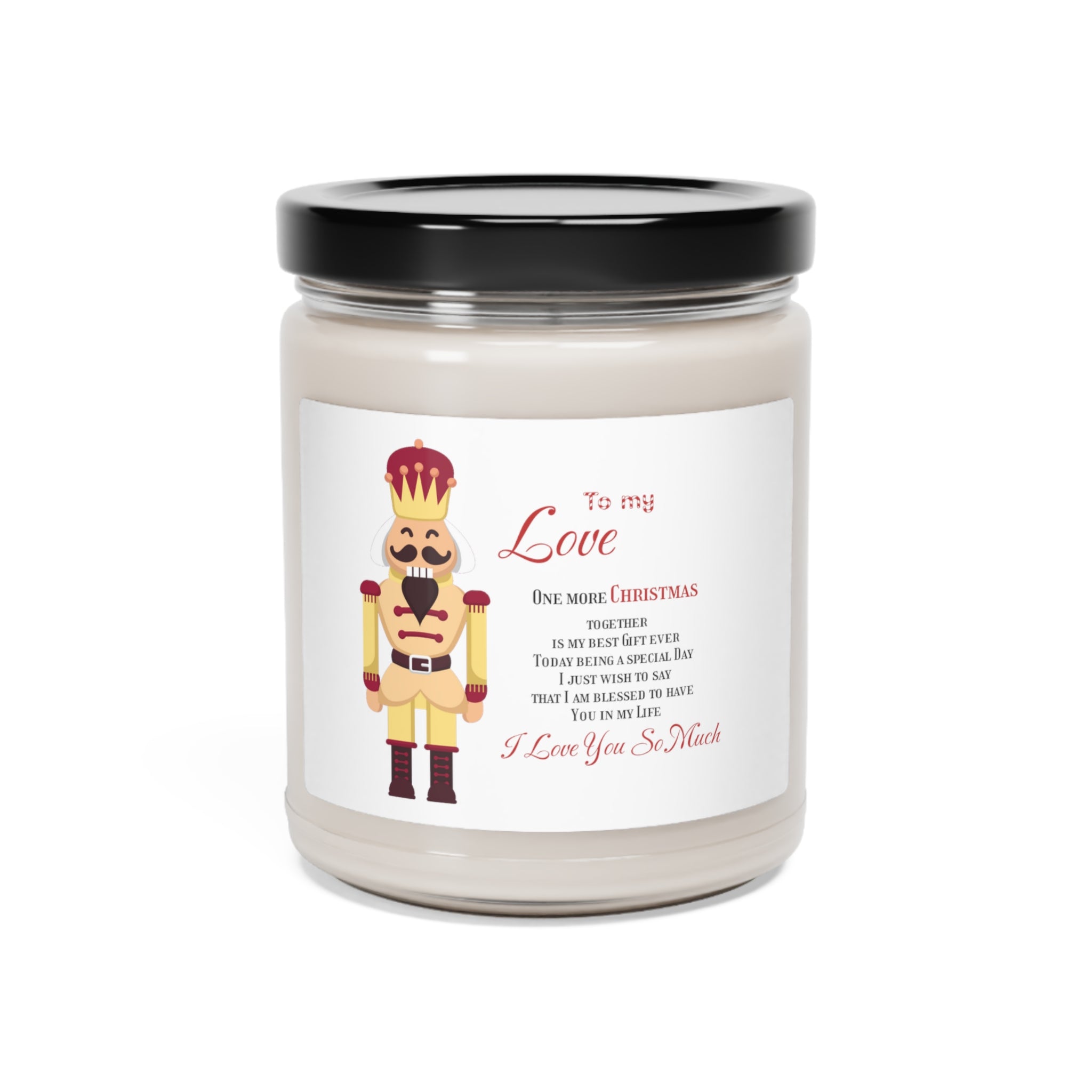 Scented Soy Candle Christmas decoration Nutcracker, I love You so much Home-clothes-jewelry