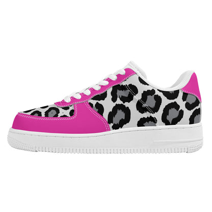 Low Top Unisex Sneaker Leopard print and Pink decoration