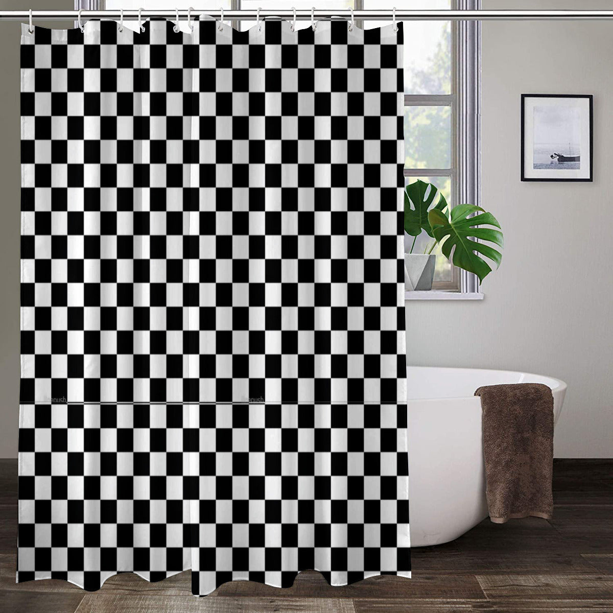 Shower Curtain black and white Home-clothes-jewelry