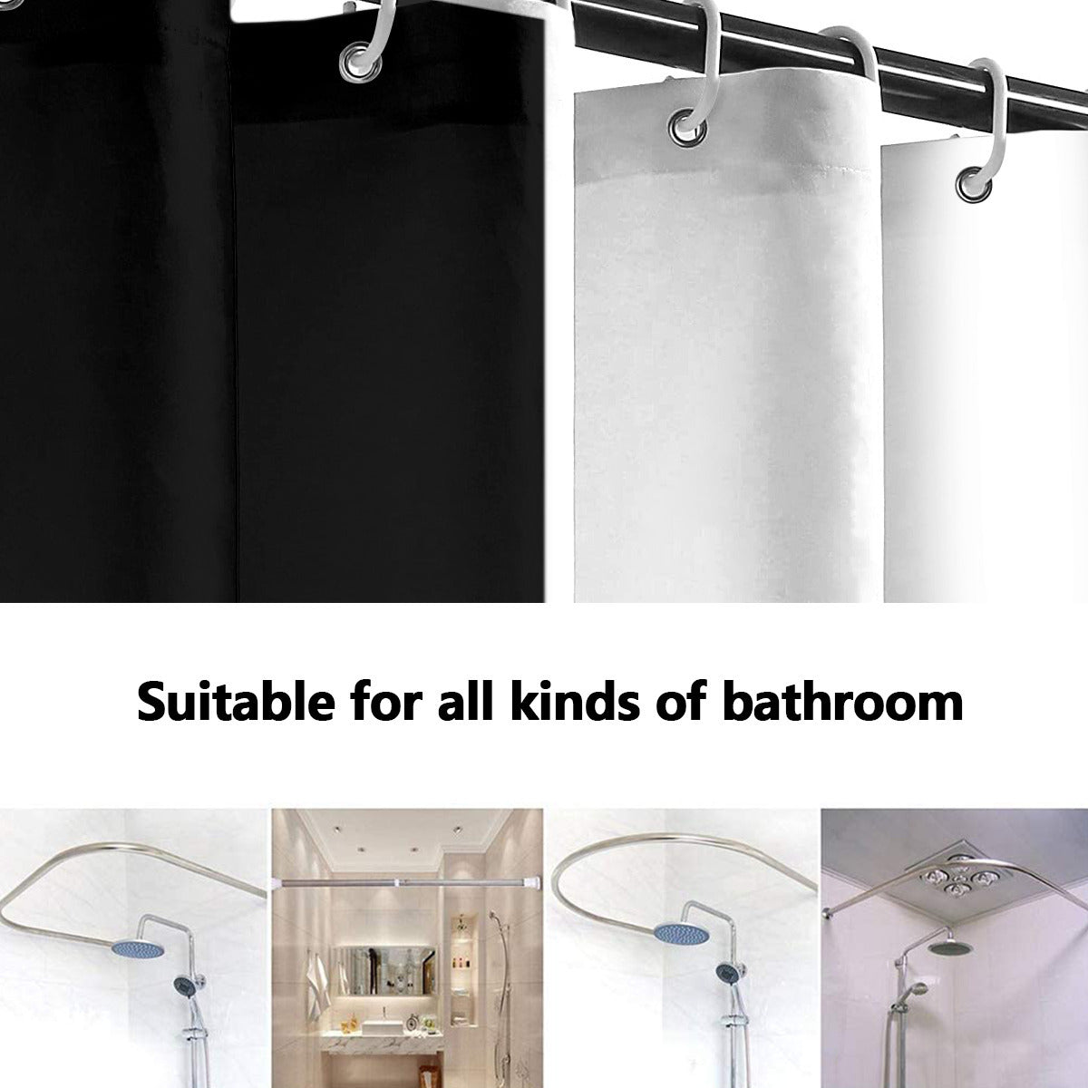 Shower curtain black and white 2 Home-clothes-jewelry