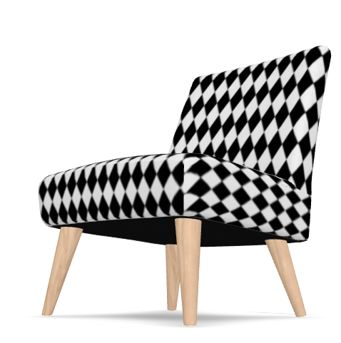 Occasional Chair Black and White harlequin decor