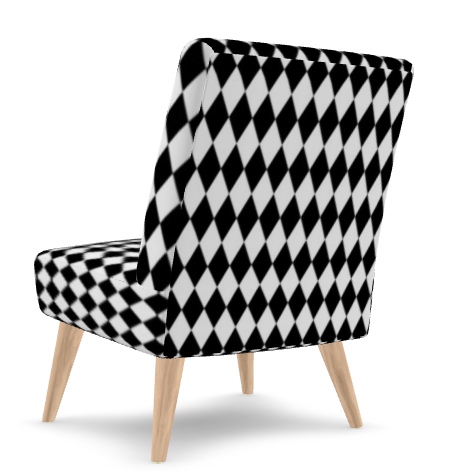 Occasional Chair Black and White harlequin decor