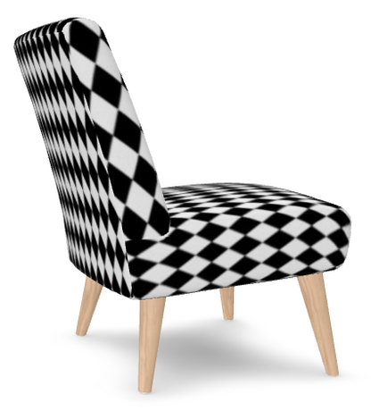 Occasional Chair Black and White harlequin decor