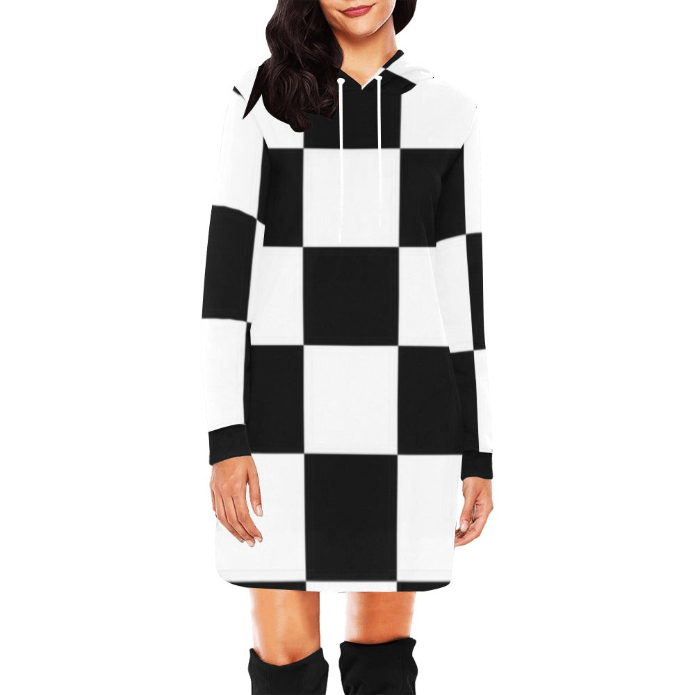 Square Hoodie Women's All Over Print Hoodie Mini Dress(Model H27) Home-clothes-jewelry