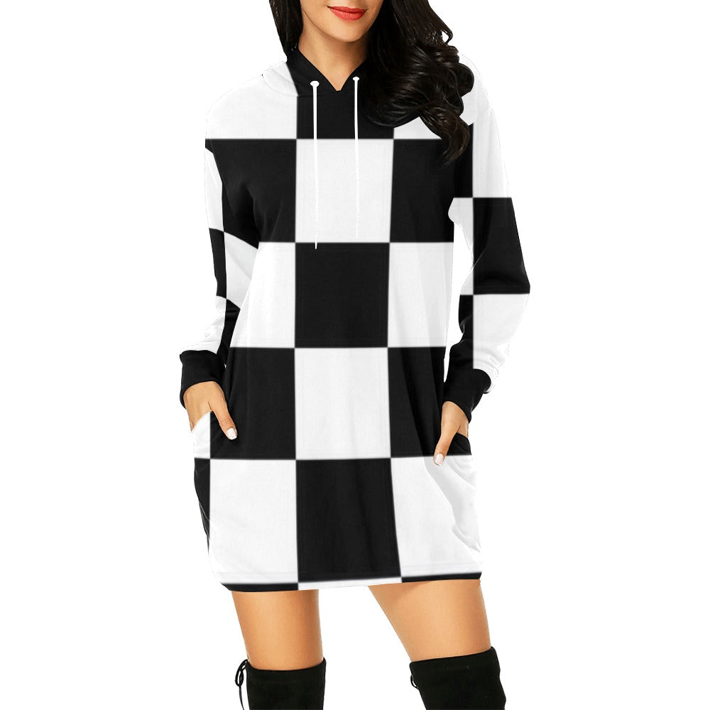 Square Hoodie Women's All Over Print Hoodie Mini Dress(Model H27) Home-clothes-jewelry