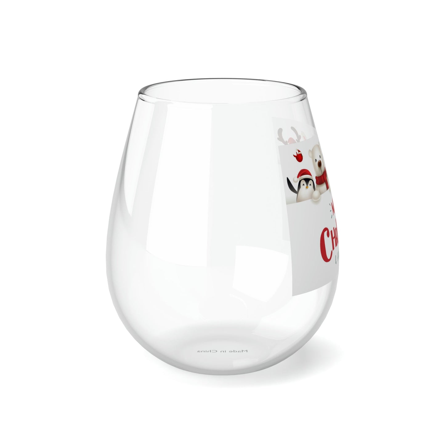 Stemless Wine Glass, 11.75oz merry Christmas Home-clothes-jewelry