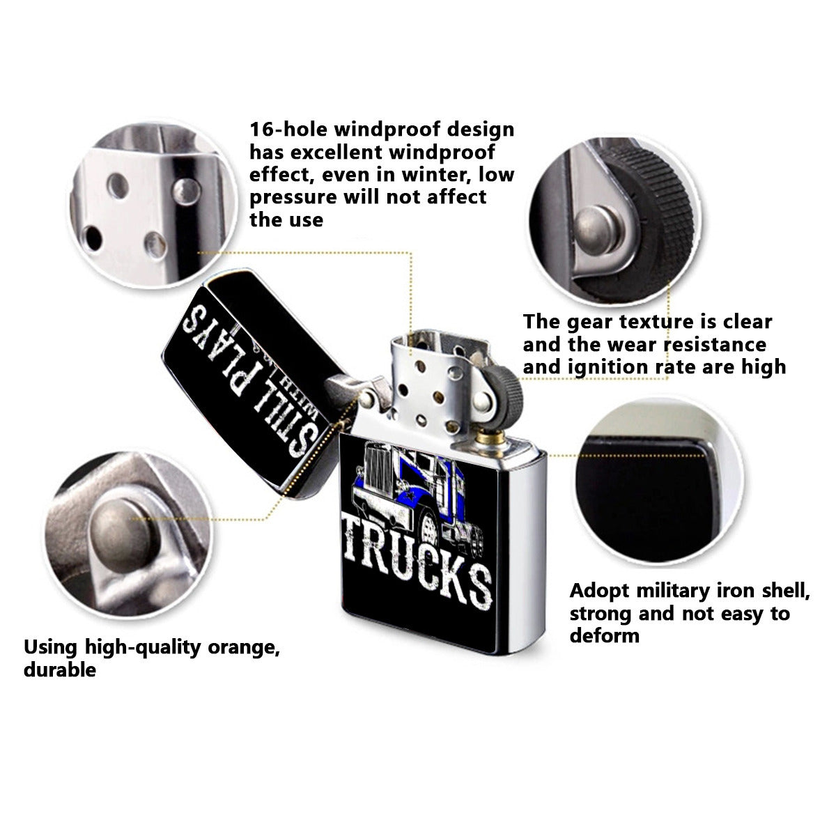 Still plays with trucks Lighter Case｜ High quality aluminum Home-clothes-jewelry