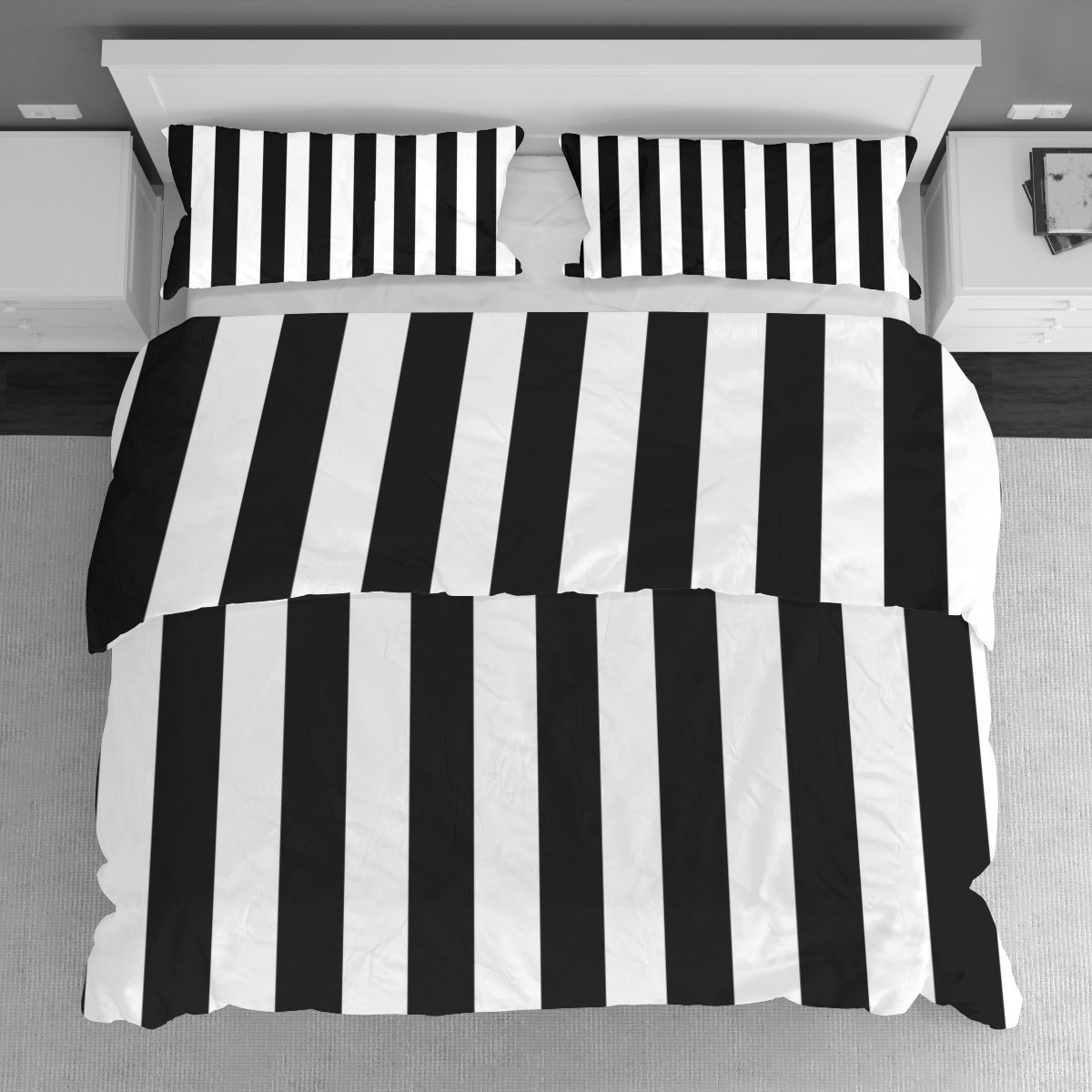 Stripes black and white Beddings Home-clothes-jewelry