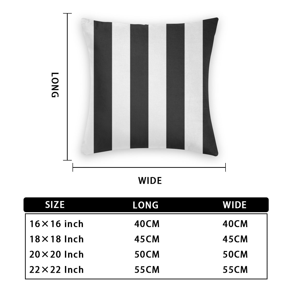 Stripes black and white Chair Cushion cover set Home-clothes-jewelry