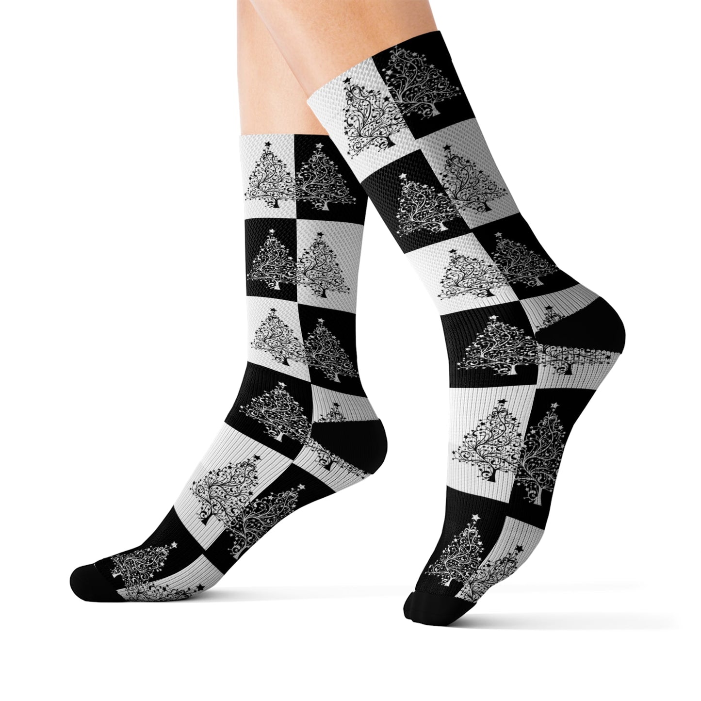 Sublimation Socks Christmas trees Home-clothes-jewelry