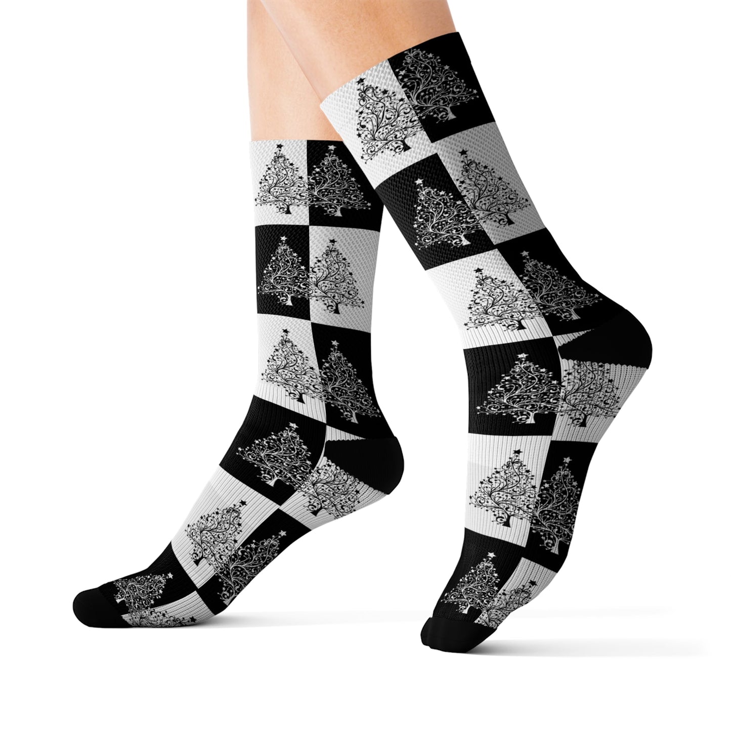 Sublimation Socks Christmas trees Home-clothes-jewelry