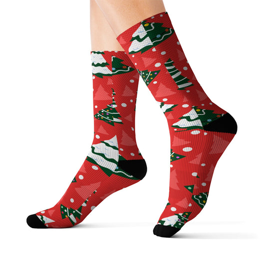 Sublimation Socks Red Home-clothes-jewelry