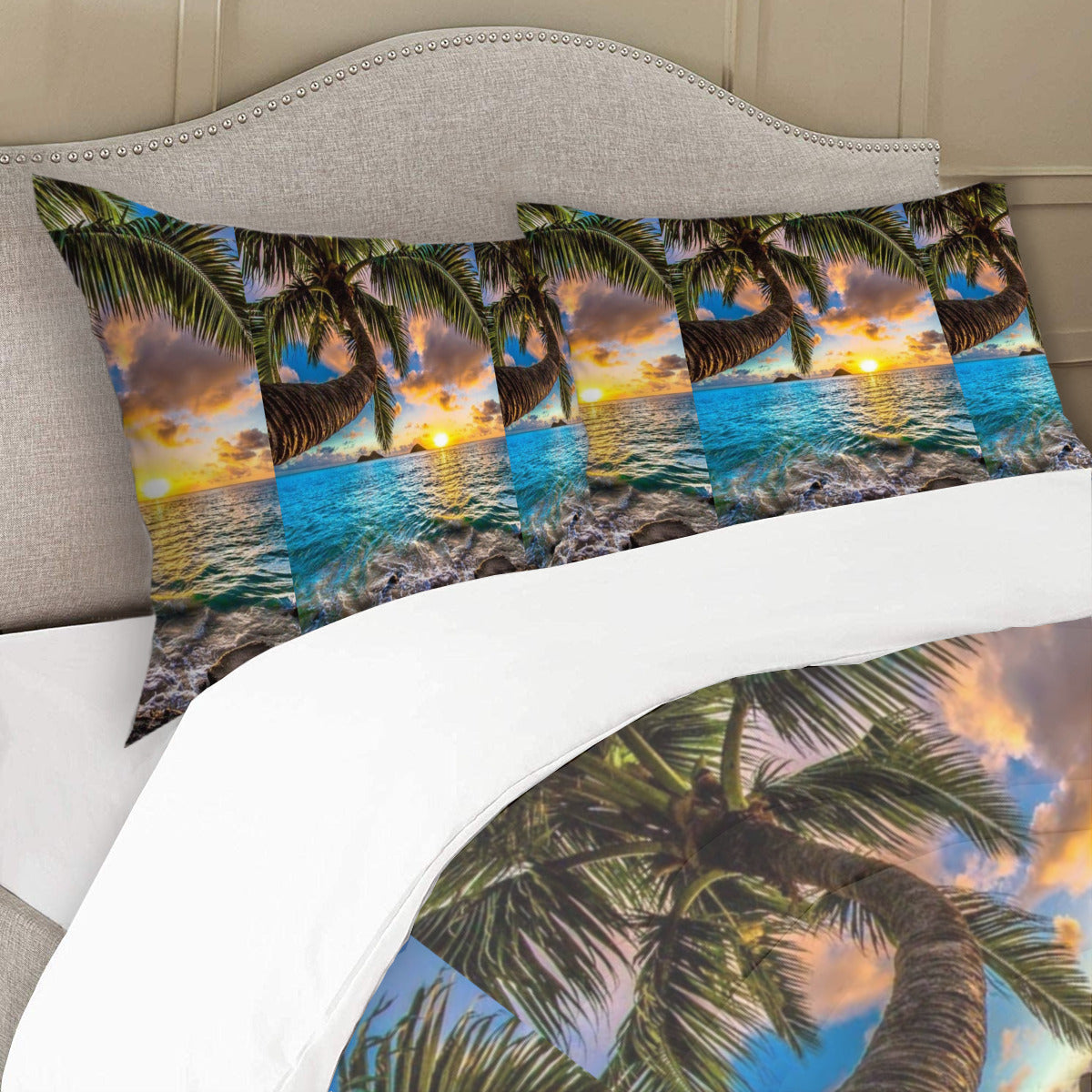 Sunset, Printed Duvet Cover 3-Piece Set (60x80 Inch)｜ Polyester Home-clothes-jewelry